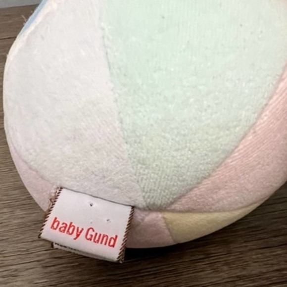 Baby Gund Pastel Rattle‎ Ball with Hearts Plush - Picture 2 of 3